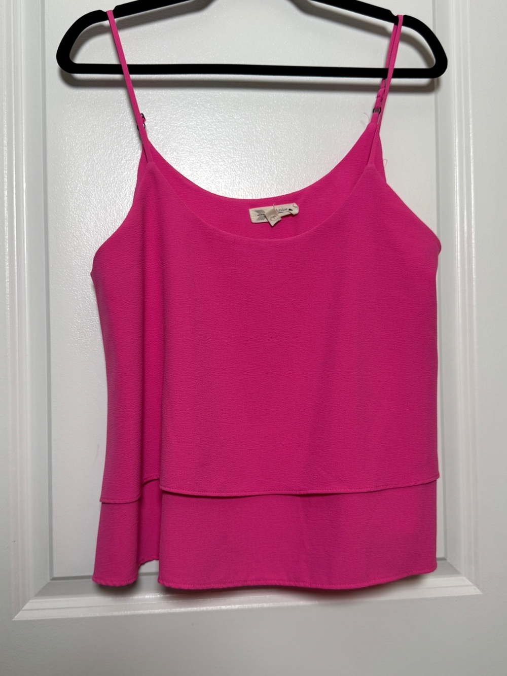 Buddy Love Layered Spaghetti-Strap Camisole in Bright Pink
